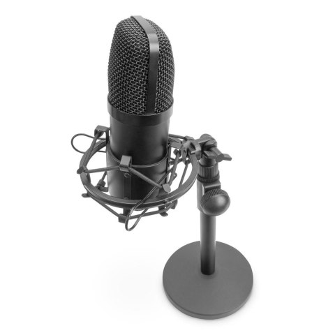 Digitus Mikrofon pojemnościowy DIGITUS metalowy statyw z gwintem 3/8" USB 1,5m czarny